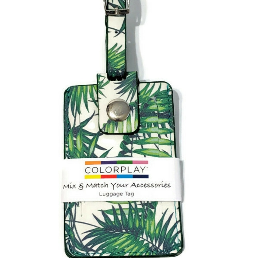 Colorplay Tropical Jungle Palm Luggage Tag Green